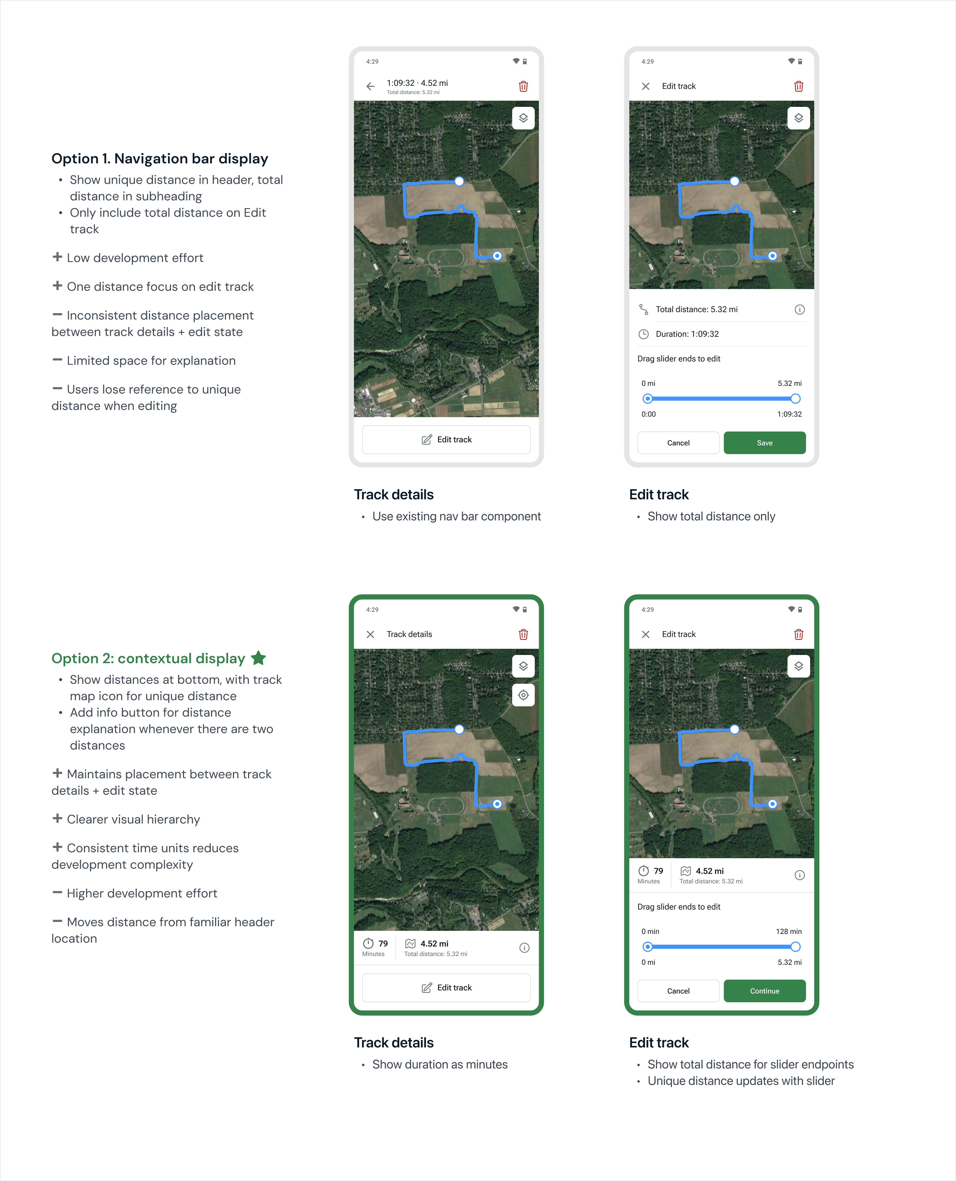 Unique distance prioritization design options