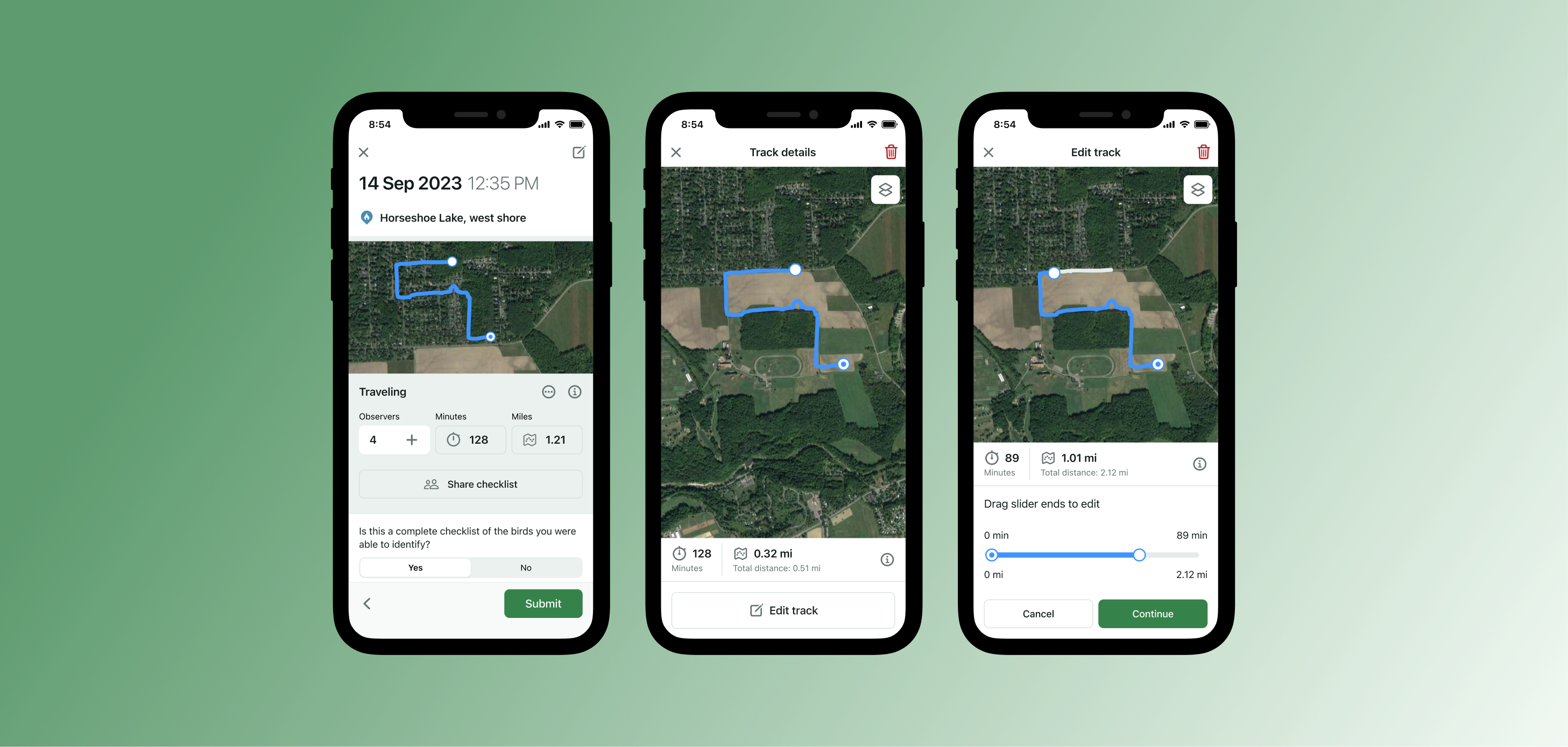 eBird Track Editing design mockup