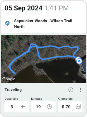Usability testing screenshot showing app in the field